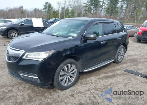2014 Acura Mdx z USA, uszkodzony, nr VIN 5FRYD4H29EB013843